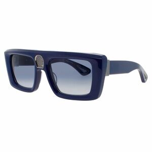 New! BUGATTI 02-DK. Blue Stylish Blue Luxury Square Sunglasses, Authentic
